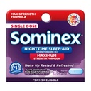 Sominex natttid søvn-Aid tabletter, maksimal styrke formel, enkeltdose, sortert, 16 teller