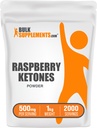 BulkSupplements.com bringebær ketoner pulver - bringebær ketoner kosttilskudd, antioksidant kilde - for energi støtte, Glutenfri, 500 mg per servering, 1kg (2,2 lbs) (pakke med 1)
