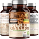 N1N Premium Ceylon kanel 1200mg 100% organisk ceylon kanel] Naturlig kosttilskudd for å støtte sunn sirkulasjon, hjerne og felles funksjon, 120 Caps