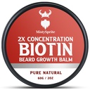 Beard Balm for menn og konditionering Beard Wax - laget med Castor Oil naturlige og organiske ingredienser - Hydrates & Thickens Ansiktshårvekst - 2 Ounce Tin (Vanilla)