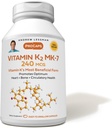 ANDREW LESSMAN vitamin K2 MK7 240 mikrog 60 Softgels - essensielt for sunn kalsiumbruk, fremmer optimal skjelett, hjerte og arterial helse. Ingen additiver. Små lett å svelge Softgels