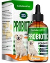 Probiotika for hunder  Liquid flytende probiotika for hunder og valper | Prebiotiske og digestive enzymer | Gut Flora støtte og digestiv omsorg | Bacon smak | 2 Oz