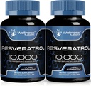 WELLNESS LABSRX Resveratrol 1000mg kapsler - 240 greve - Japansk Knotweed Extract Resveratrol - Pakke med 2
