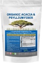 Acacia & Psyllium Husk Fiber Powder 2 Organisk Oppløselig Fiber Digestive Rehabilitering Gut Nutrienter. Organic Psyllium Husk & Organic Acacia pulver IBS, Leaky Gut 1,5 Ibs (24oz)