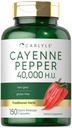 Carlyle Cayenne Pepper Capsules | 40.000 HU | Ikke-GMO og Glutenfri Supplement