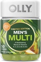 OLLY menns multi, vitaminer A, C, D, E, B, sink, Limited Edition, Festive Poached Cider - 50ct