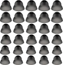 30 stk Dome Høreapparat Silikon høreapparat Domes høreapparat Power Medium Power Små lukkede øre tips høre direkte stor kraft for hørselsresound tilbehør (svart)