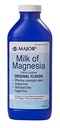 MAJOR Melk av Magnesia Saline Laxative - Opprinnelig Flavor - Effektiv overnatting Relief - Stimulant-fri, sukker-fri - 16 Fl Oz