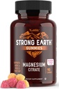 Sterk jord - Magnesium Citrate Gummies for voksne 250mg (90 greve) - Rolige Gummier - Vegansk Magnesium Gummies - Supplement for kvinner, menn, Tenåringer