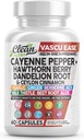Ren Nutra Cayenne Pepper Capsules Supplement med Hawthorn Berry, Dandelion Root, Ceylon Cinnamon, hvitløk, Ginger, Berberine, Apple Cider Vinegar, Melk Thistle, Beet Root, Aloe Vera piller og mer