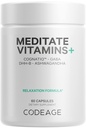 Kodeage Meditasjon Vitaminer + Supplement - CognatiQ, DHH-B, GABA, Ashwagandha, Organiske Mushrooms, Blåbær - BDNF Brain Pills og Neuroprotein - Vegan, ikke-GMO, Glutenfri - 60 Kapsler