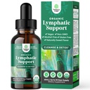 Certifiserte organiske lymfatiske dressing drops - Herbal lymfatisk rengjøring og immunstøtte Supplement med Echinacea Goldenseal & Red Clover Extract - Vegansk ikke GMO alkohol og sukker gratis - 30 Serveringer