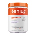 Genius BCAA pulver - 5g Vegan BCAA L-Glutamine, Cognizin & Rhodiola Muscle Recovery Energy Support 100mg Koffein Pre, Intra, Post-Workout Nootropic Supplement for fokus og ytelse - Grape Limeade