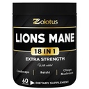 Zolotus Lions Mane Mushroom Kapsler med Cordeyceps, Elderberry, Ginkgo Biloba, Bacopa - 60 Kapsler