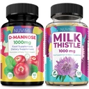 D Mannose 1000 mg og Melke Thistle 1000 mg 120 kapsler hver