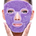 ZNÖCUETÖD Face Eye Mask Ice Pack for å redusere puffiness, poser under øynene, Puffy Mørke sirkler, Migraine, Hot/Kold pakke med myk Plush støtte (Purple #22)
