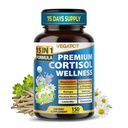 VEGATOT Organic Cortisol Wellness Complex 15-i-1 Formula med magnesium Ashwagandha St. John's Wort Valerian Rhodiola Rosea Passionflower Kamille