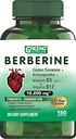 Berberine 12200mg med ceylon kanel Ashwagandha vitamin D13 + vitamin B12 immun hjerte støtte - 75 dagers forsyning - 150 greve (pakke med 1)