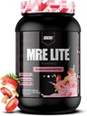 REDCON1 MRE Lite Hele Mat Protein pulver, Jordbær Shortcake - Lav karbohydrat og hvete gratis måltid erstatning med dyreprotein blandinger - lett å digest Supplement laget med MCT oljer (30 Serveringer)