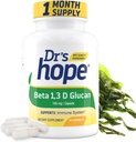 Beta 1,3D Glucan 200 mg 60 Veggie kapsler - for immunforsvar - Clean Formula Supplement - 2 kapsler / dag, 1-måneders forsyning - laget i USA