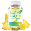 CoQ10 Gummies, Coenzym Q10 Supplement 200 mg, høy absorpsjon CoQ10 Supplement for Cellular Energy og Immune Helse, Vegan, Glutenfri, Pineapple Flavor, 60 greve