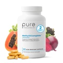 Metyl B Complete - 60 Grønnsaker Kapsler | Optimal Methylation Support Supplement med Quatrefolic 5-MTHF (Aktiv folat), Metylkobalamin (Aktive B12), B2, B6 og TMG | Farmasøytisk Grade