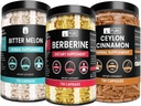 Rene opprinnelige ingredienser Berberin, Bitter Melon og Ceylon Cinnamon Capsules Bundle (730 kapsler) Ingen magnesium eller Rice Fillers
