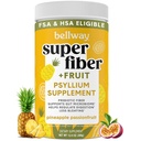 Bellway Super Fiber Powder + Frukt, Sukkerfri organisk Psyllium Husk pulver Fiber Supplement for regelmessighet, Bloating Relief & Digestive Helse, Plantebasert, Pineapple Passion Frukt (50 Serveringer)