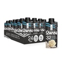OWYN Pro Elite Vegansk Plantebasert høyproteinshake, Vanilla, 24-Pack, 32g Planteprotein, Prebiotika, Superfoods Grønn for trening og gjenoppretting, 0g Netto karbohydrater, Zero Sukker, Keto (24 Pack)