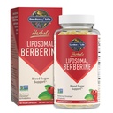 Livshage Liposomal Berberin og kromium Picolinat for allerede sunnt blodsukker, glucosemetabolisme og kolesterol -probiotika for Easy Digestion - Non GMO, Glutenfri, Kosher, 30 Services