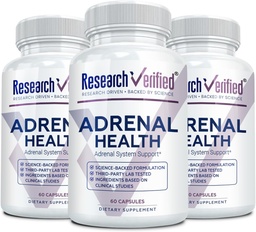 Forskning Bekreftet Adrenal Support - 180 Kapsler - Støtte Adrenal Gland funksjon, Økt energi, Balance Cortisol - Mushrooms, B vitaminer, Bioflavonoider, BioPerine