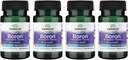 Swanson Bor fra Albion - Boroganic Glycine Supplement støtter felles helse og bein helse - høy absorpsjon Formula kan støtte totalbalanse - (60 kapsler, 6 mg hver) (4 pakke)