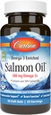 Carlson Salmon Oil, 500mg Omega-3s, Wild-Caught norsk fiskolje, Sustainable Sourced, 50 Softgels