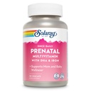 SOLARAY En gang daglig prenatal multivitamin med DHA & jern, prenatal vitaminer og mineraler for gravide mødre, lett morgen urteblanding og hele matbase, Lab verifisert, 90 Services, 90 Vegkaps