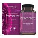 Reservering Skjønnhet, Resveratrol 250 mg, Antioksidant Supplement for hjerte og cellular helse, støtter sunn aldring og immunsystem, Paleo, keto, 30 kapsler