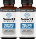 NeuroQ Memory & Focus - Boosts Kognitiv ytelse og hjernefunksjon - Neurobeskyttende formel av Dr. Dale Bredesen - Gotu Kola Ginkgo Fosfatidylserin & Propolis - 60 Kapsler (pakke med 2)