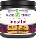 Amazing Formler Inositol Powder Supplement | 600 Mg per servering | Unflavored | 1 Lb (454 gram) | Ikke-GMO | Glutenfri | laget i USA