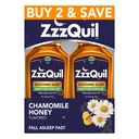 ZzzQuil flytende søvnhjelp, beroligende søvn, Diphenhydramin 50mg HCl, Kamille honning flavored, natt søvnhjelp væske, søvnhjelp for voksne, 2 pakke, 24 FL OZ