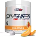 EHP Labs OxyScreed Pre Trening pulver & Shredding Supplement - Preworkout pulver med L Glutamin & Acetyl L karnitin, energiøkende drikke - Wild Melon, 60 Serveringer
