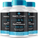 Helse Charm, Helse Charm piller, Helse Charm kapsler, Offisiell helse Charm for menn Kapsler, Helse Charm Supplement Support, HealthCharm Alle naturlige pastillas, 180 Kapsler i 3 måneder