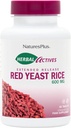 Natures Plus Herbal Actives Rød Yeast Rice Extended Release 600 mg - 60 Tabletter, Pakke med 2 - Støtter generell godt being - Vegetarisk, Glutenfri - 120 Total Services