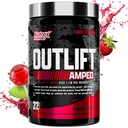 UTLIFT Amped Max dosert høy STIM pre trening pulver, 6G Citrulline, 3,2G Beta Alanine, Alpha GPC, CognatiQ, Ekstrem energi, Massive pumper, styrke, elektrolyter, Nootropics, fruktpunch, 22 serveringer