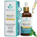 4-i-1 Mullein Drops for Lungs & Gut Helse – Liposomal Mullein Leaf Extract, Solflower Lecithin & Choline for immun, Digestiv, Allergi & Mucus Relief – laget i USA – 2oz Peppermynt