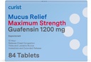 Curist Guaifenesin Mucus Relief 1200 mg Maks styrke OTC - 84 Tell Extended Release Tabletter - Reduser Mucus Clear Congestion (84 Tell Tablet Bulk Pack)