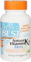 Legens beste naturlige vitamin K2 Mk-7 med Menaq7 45 Mcg 60 Veg Caps