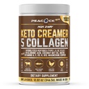 Collage keto kaffe creamer pulver 12.2 oz - Hydrolysert collagen peptider med kokos MCT olje, B12, Magnesium, Unflavored Protein pulver, sukker gratis kaffe creamer for smoothies og baking
