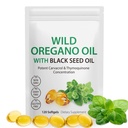 Oregano olje med svart frøolje, 6000 mg Oregano oljekapsler organisk, av Oregano Supplement Kapsler, naturlige antioksidanter, ikke-GMO, Glutenfri, 120 Softgels