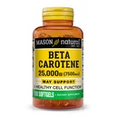 Mason Natural Vitamin A Beta Caroten 25 000 IU, støtter visjon, cellefunksjon og immun helse, 100 Softgels, pakke med 3