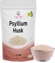 Psyllium Husk hele 2 lb (32Oz), bruk i smoothies, matlaging og baking, uslavored, fin grunn, 100% naturlig, ikke GMO, av Yogis gave®