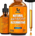 Hundeantibiotika for infeksjoner, allergier, grender – naturlige antibiotika for hunder med tranebær gi urinasjon og digestion omsorg – naturlige ingredienser + Bacon Flavor – 2 Oz